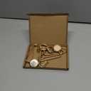 Christmas Mantle Stocking Holders Set of 6 - Upgrade Non-Slip Fireplace Hangers, Lightweight Metal Hooks for Christmas Party Decoration (Gold)