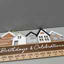 arricraft 1 Set Wooden Family Birthday Reminder Calendar Board, Birthdays & Celebrations Welcome to Our House Board With 100 Pcs Tags DIY Birthday Tracker Hanging Plaque for Home Decoration Friends