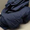 Love's cabin King Size Quilt Set Navy Blue Bedspreads - Soft Bed Summer Lightweight Bedspread Comforter - Modern Style Coin Pattern Coverlet for All Season - 3 Pieces (1 Quilt, 2 Pillow Shams)