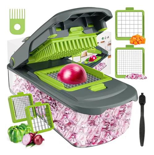 Cambom Mandoline Slicer Vegetable Slicer With 2 L Container for Potatoes, Tomatoes, Cucumbers, Carrots