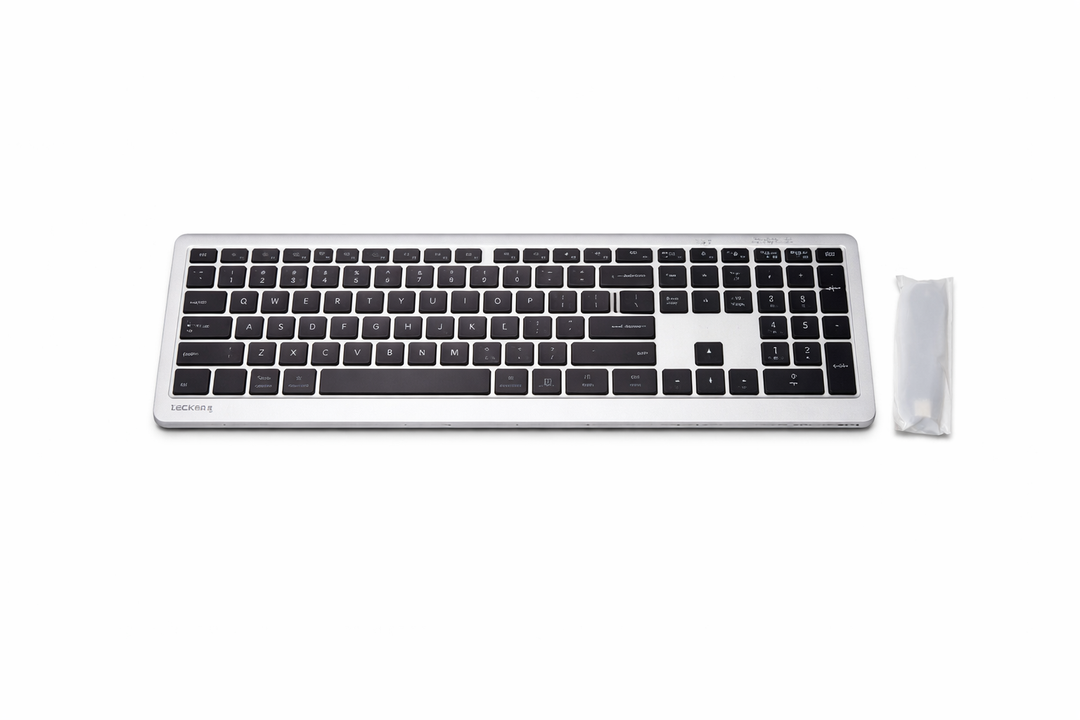 Tecknet Wired Keyboard Black and Silver