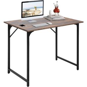 BestOffice Computer Desk,Home Office Desk, Modern Simple Style for Home Office Study Writing (Brown, 32 inch)