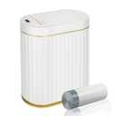 ELPHECO Bathroom Trash Can with Lid Butterfly, Motion Sensor Trash Can Bathroom Decor Automatic Garbage Can Wastebasket Bathroom Accessories, Kitchen, Living Room, Office, White Gold