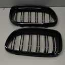 E90 Grille - Front Kidney Grille Double Slats Glossy Black Compatible with 2009-2011 BMW 3 series E90 323i 328i 328xi 335d 335i 335xi Sedan LCIE91 328i 328xi Touring LCI