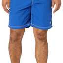 Nautica Men's Solid Quick Dry Classic Logo Swim-Trunk (Large, Bright Cobalt)