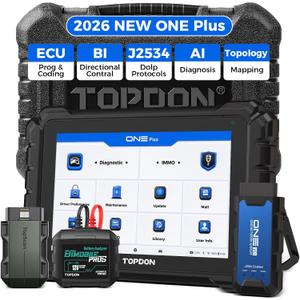 TOPDON ONE Plus OBD2 Scanner, Diagnostic Tool with ECU Programming & Coding Professional Bidirectional Scan Tool, 50+ Reset, J2534 Pass-Thru/DoIP, Car Scanner with Topology Mapping