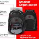 Wenger Synergy Laptop Backpack, Fits 16 Inch Laptop, Men's and Women's Laptop Bag, Black/Grey