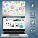 Laptop Skin Sticker Decal 15-15.6 Inches, Universal Reusable Vinyl Sticker for 12.1 13 13.3 14 15.4 Inches Netbook/Notebook PC, Waterproof & Scratch-Resistant (Flowers, Leaves)