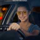 2 x Night Vision Glasses for Women Men, Polarized Trendy Yellow Lens Glasses for Night Driving, UV400 Protection