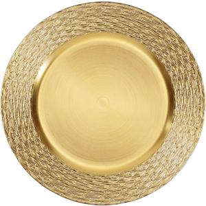 13" Chargers for Dinner Plates, Set of 6 Chargers for Dinner Plates, Plates for Party Table Decor (Gold)