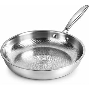 siraat Titanium Hammered Pan Pro Large, 3-Layer Induction, 12-Inch