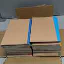 60 Pack Lined Notebook Journals Bulk, A5 College Ruled Composition Notebook, 8.3x 5.5, Kraft Cover with Rainbow Spines, 15 Colors 60 Pages for School Office Travel