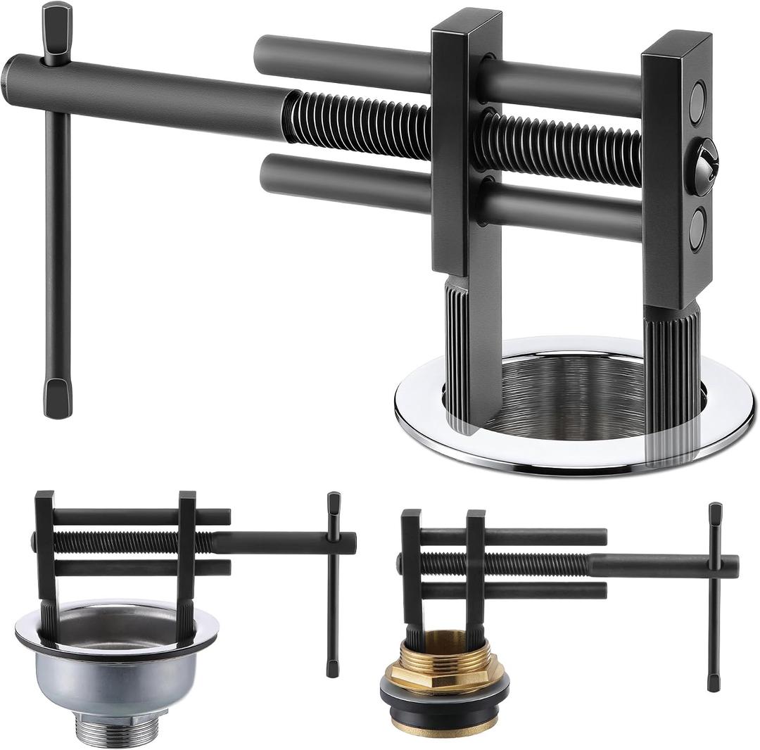 Adjustable T Handle Tub Drain Wrench Strong Grip for 0.7-3.7 inch Drains Removes Old, Broken, Stubborn Bath & Shower Drains & Closet Spuds Strong Applicability Essential Plumbing