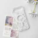 NITITOP for iPhone 17 Air Case Magnetic Cute Line Flower - White