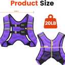 Poudee Weighted Vest, 8lb Weight Vest for Men Women, Body Weight Vests Adjustable with Reflective Stripe for Strength Training, Running, Workout, Jogging, Walking