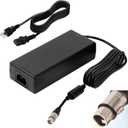 AC DC Power Supply Adapter 12V 10A with 4-Pin Neutrix XLR Female Connector for Pro Cameras - Panasonic YAGH, Blackmagic ATEM Studio Pro, URSA Mini or G1/G2