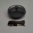 SENSARTE Nonstick Frying Pan Skillet with Lid, Omelet Pan with Cover, Healthy Egg Pan Chef's Pan, Kitchen Cooking Pan, Free of Intentionally Added PFOA (9.5inch + Glass Lid) (Gray Granite)