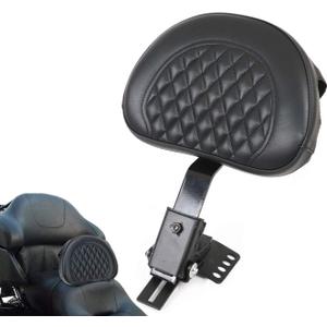 AUFER Adjustable Plug-in Driver Backrest Rider Backrest Compatible With For Harley Touring Models Road King FLHR Street Glide FLHX Road Glide FLTR Electra Glide FLHT 1997-2020 2021 2022 2023 2024