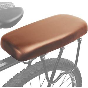 Bicycle Manned Cushion Mountain Bike Back Shelf Seat Cushion Manned Comfortable Saddle Children Back Seat(Brown)