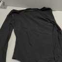 REORIA Women's Crew Neck Long Sleeve Bodysuits Basic Slim Fit Comfy Lightweight Layering Top Fall Winter Outfits(Medium, Black)