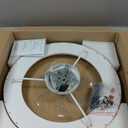 20" Ceiling Fan with Light, 3 Color Dimmable LED, 6 Speeds,Reversible DC Motor, Wooden Flush Mount Low Profile Ceiling Fans with Lights and Remote for Bedroom/Kidsroom/Dining Room (Wood-SM-FSD)