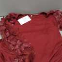 Floral Mesh Bishop Long Sleeve Maternity Midi Dress, Fall Maternity Bodycon Dress for Baby Shower (Large)