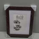 Americanflat 8x10 Picture Frame with Shatter-Resistant Glass - Use as 5x7 Frame with Mat or Display 8x10 Photo Without Mat - Hudson Collection - Wide Picture Frames for Tabletop and Wall - Mahogany