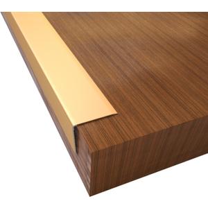 NeatiEase Aluminum Corner Guards, Peel and Stick Metal Corner Protector Molding Trim for Wall Door Frame Cabinet Protection, Gold, 4ft x 0.8in (2pcs)