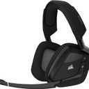 CORSAIR VOID RGB ELITE Wireless Gaming Headset  7.1 Surround Sound  Omni-Directional Microphone  Microfiber Mesh Earpads  Up to 40ft Range  iCUE Compatible  PC, Mac, PS5, PS4  Carbon (Black)