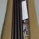 2 Pack Brown Curtain Rods for windows 32 to 48 inch, 5/8 inch Splicing Heavy Duty Metal Curtain Rod Set with Brackets