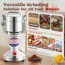 Moongiantgo Grain Mill Grinder Electric 500g Commercial Spice Grinder 2500W Stainless Steel Pulverizer Dry Grinder Grinding Machine (500g Upright, 110V)