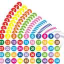 STARLIBOO Number Stickers 1-50, 20 Sheets Color Consecutive Number Stickers, 1000 Labels-1 inch Vinyl Self Adhesive Removable Numbered Label Ideal for Storage/Organizing/Office/Indoor/Outdoor