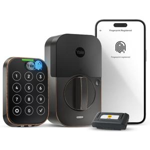 Yale Assure Lock 2 Touch Deadbolt, Oil Rubbed Bronze Smart Keyless Entry Door Lock with Wi-Fi Connected Touch Keypad and Fingerprint Scanner, YRD450-F-WF1-0BP