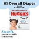 Huggies Size 1 Diapers, Snug & Dry Newborn Diapers, Size 1 (8-14 lbs), 128 Count