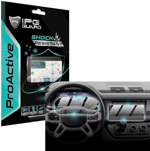 IPG ProActive for Land Rover 2020-2022 Defender 90 - 110 X-Dynamic /XS Edition 10 Inch Navigation + Dashboard (2 Pieces) 9H Hardness Screen Protector Smooth Nano Ceramic Film Ultra Responsive High Clarity Anti Scratch Smudge & Shock Proof