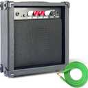 Electric Guitar Amp 20 Watt Amplifier Portable Amp with Headphone Input Gain Powe Including Professional Noise Reduction Cable (Black)
