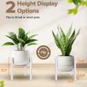 Plant Stand Indoor Adjustable, Metal Modern Indoor Plant Stand, Heavy Duty Plant Stands Outdoor Corner, Stable Plant Holder, Fits 8 to 12 Inches Pots, White, 1 Pack, Pot & Plant Not Included