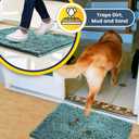 Muddy Mat | Super Absorbent Door Mat Indoor, Microfiber Quick Dry Chenille Entryway Rug, Non-Slip Front Door Mat, Indoor Mats for Entryway, Machine Washable Pet Rug, Seafoam Green 30"x19"