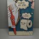 Funny Bathroom Canvas Wall Art Toothbrush And Toilet Paper Painting Picture Wall Decor Vintage Colorful Humor poster print Artwork for Bathroom Restroom Home Decoration (16L''x24W'')