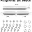 Uniflasy 304 Stainless Steel Carryover Tubes Replacement Parts for Char-broil, Crossover Tube for Charbroil Grill Replacement Parts, Universal Crossover Tubes for Kenmore and Others Most Grills, 3 PCS