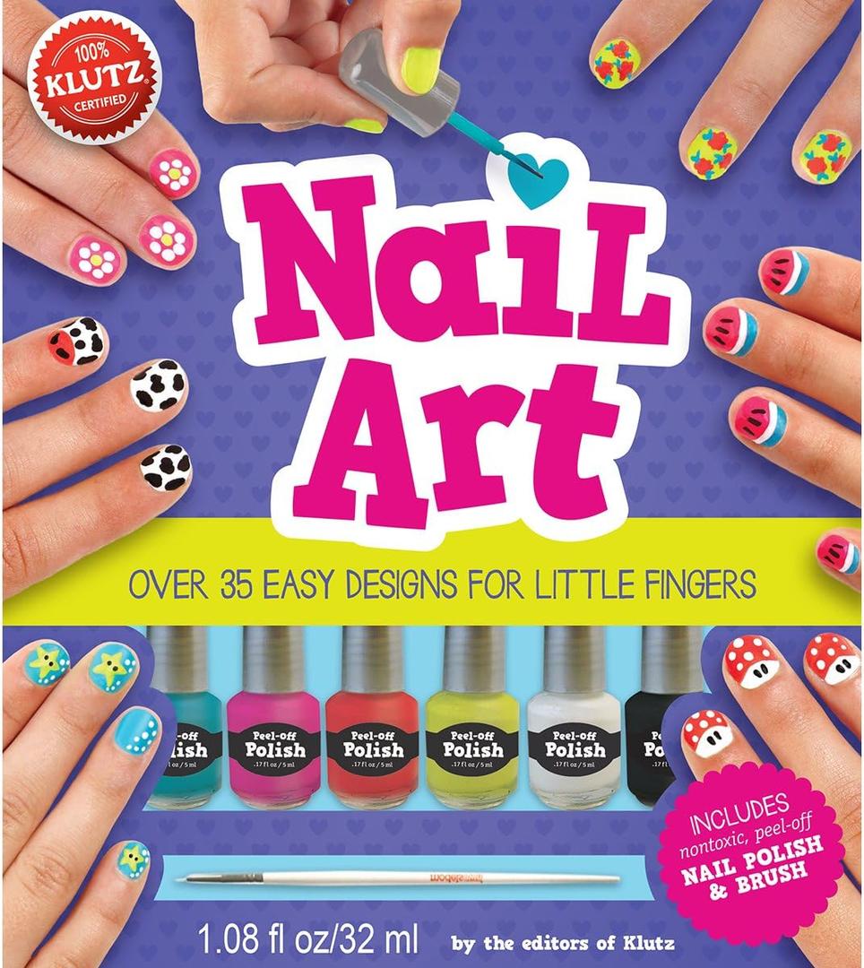 Klutz K580264 Nail Art Book Kit, 8" Length x 1.25" Width x 9" Height
