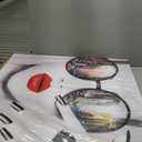 Contemporary Wall Art Modern Fashion Women with Red Lip Canvas Print Stylish Feminine Wall Art Painting Framed Cityscape Piture Ready to Hang for Home Decoration (40x40inch)