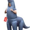 Morph Diplodocus Inflatable Costume, Inflatable Dinosaur Costume Adult, Blow Up Dinosaur Costume Adult, Blow Up Costumes for Adults, One Size