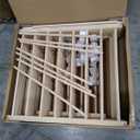 Baby Playpen, Foldable Wooden Play Yard with Gate, Playpen for Babies and Toddlers, Adjustable Baby Activity Center with Child Proof Lock, Fence Play Area for Toddlers 6 to 36 months(56*83*24inch)