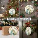 4 x Nativity Scene Ornament 2025, Catholic Gifts for Christian Family, Believers, Friends, Neighbors, Holy Family with Baby Jesus Ceramic Ornaments for Religious Christmas Decorations