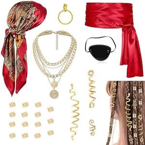 4Pcs Halloween Costume for Women Pirate Costume Accessories Set