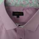 DiBanGu Mens Dress Shirts,Casual Solid Short Sleeve Shirt Regular Fit Summer Button Down Shirts with Pocket Pink L