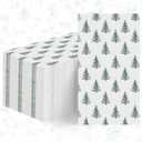 Horaldaily 50 Christmas Disposable Paper Decorative Guest Napkins, Christmas Tree Hand Towel for Party Lunch Dinner Kitchen Bathroom (4.3 X 7.9 inches)