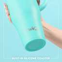 Swig Life 40oz Leakproof Mega Mug, 40oz Tumbler with Handle and Straw, Extra Large Insulated Tumblers, Cup Holder Friendly Travel Mug (Sea Breeze)
