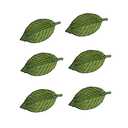 5PCS Handmade Embroidery green leaves Hair Clips, Vintage Leaf Plant Style Duckbill Hairpins, Headwear Accessories DIY Plant Hairpins for Home School Party Christmas Ornaments (Green)